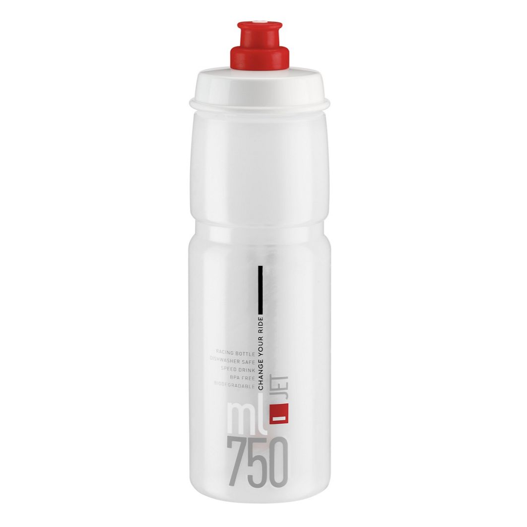 Borraccia Elite Jet Logo 750ml - Trasparente rosso - P