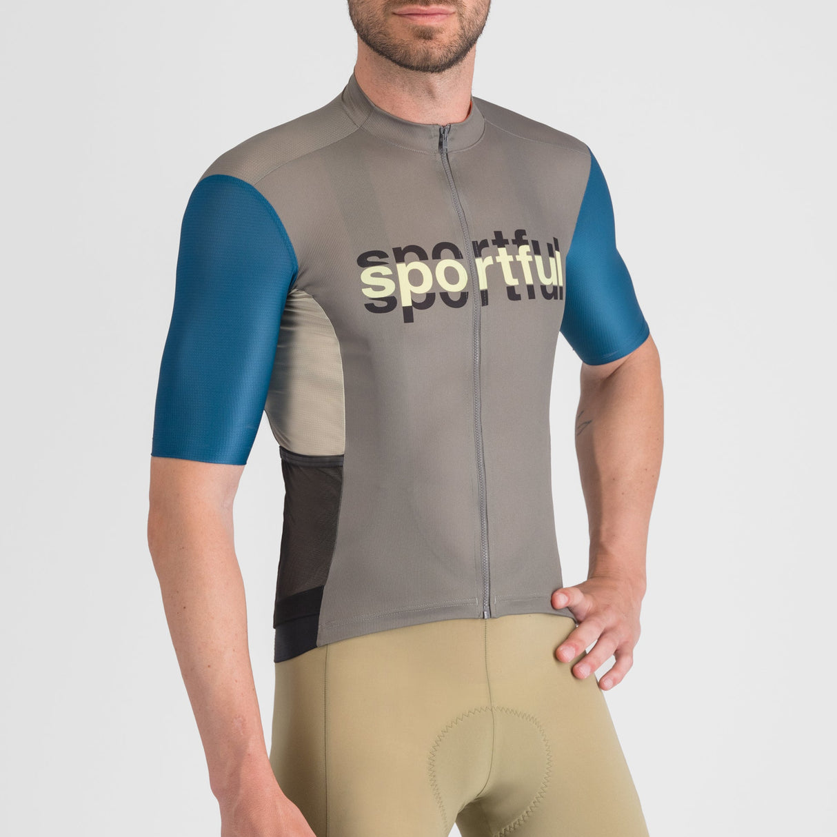 Maglia Sportful Supergiara Logo - Grigio - O