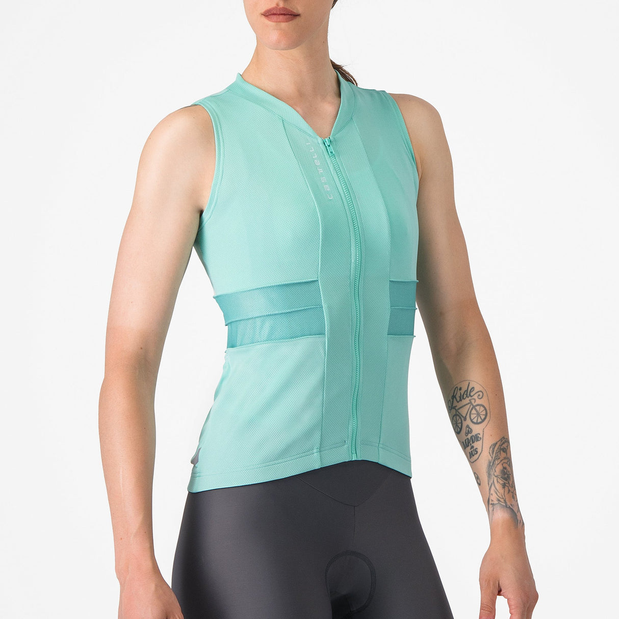 Maglia donna senza maniche Castelli Anima 4 - Azzurro - M