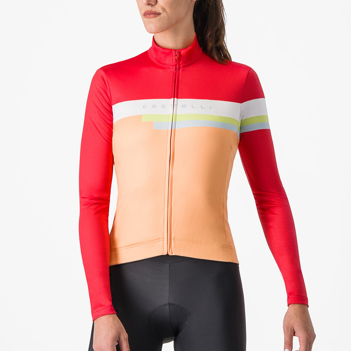 Maglia donna maniche lunghe Castelli Tornare - Arancio - O