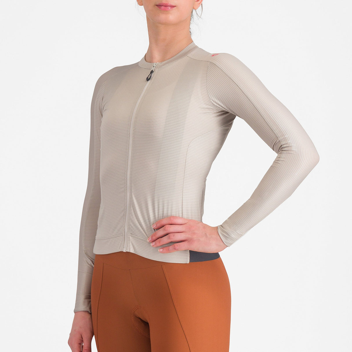 Maglia donna maniche lunghe Castelli Espresso - Beige - B