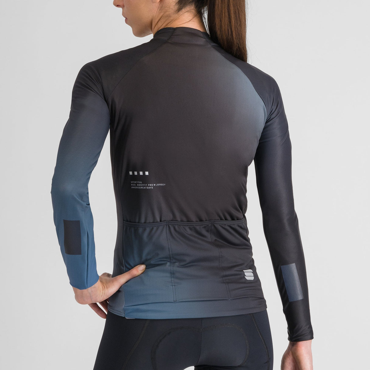 Maglia maniche lunghe donna Sportful Bodyfit Pro - Nero azzurro - Q