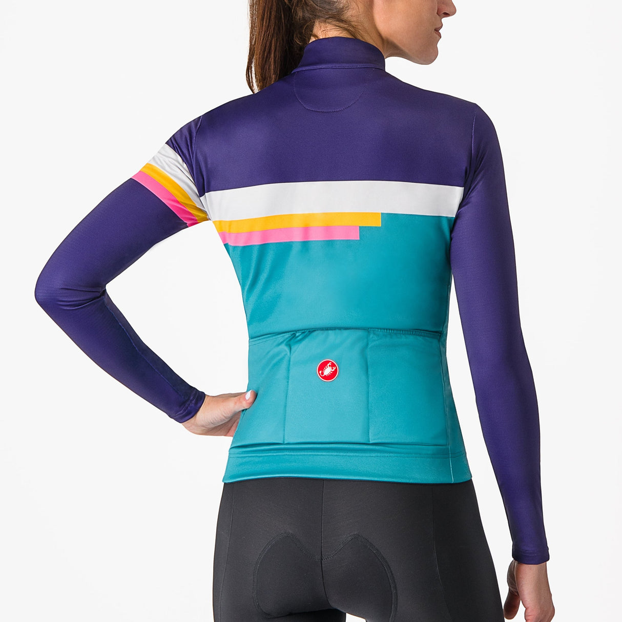 Maglia donna maniche lunghe Castelli Tornare - Azzurro - B