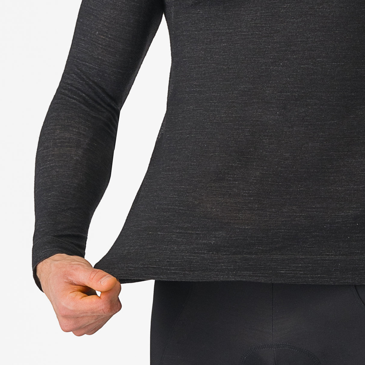 Maglia intima maniche lunghe Castelli Merino Seamless - Nero - D