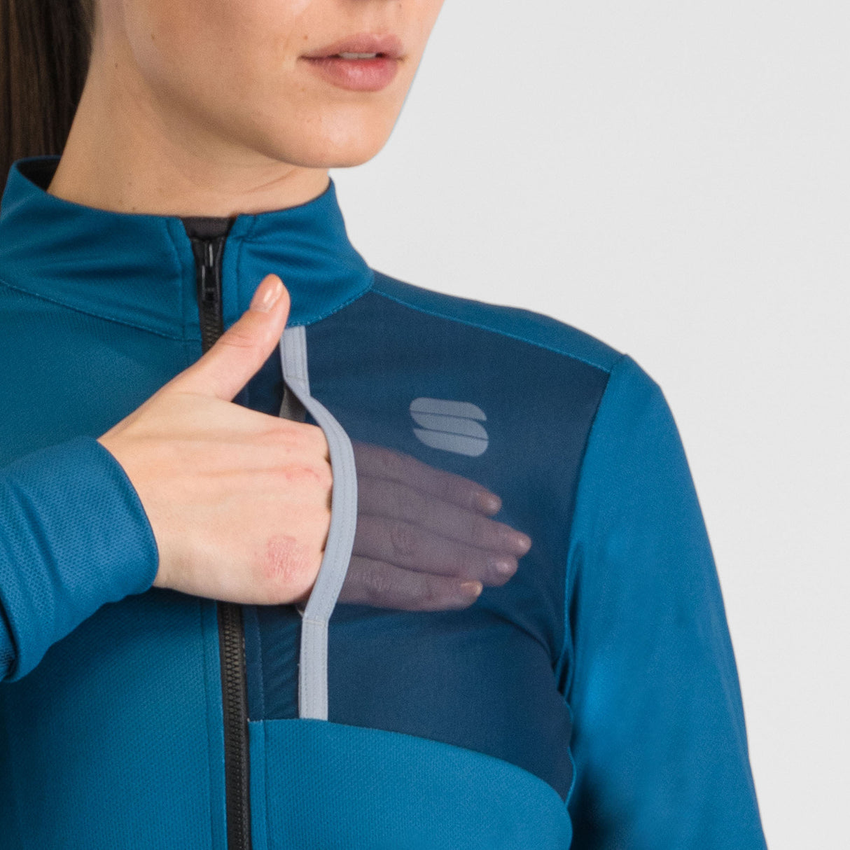 Maglia donna maniche lunghe Sportful Supergiara - Blu - D