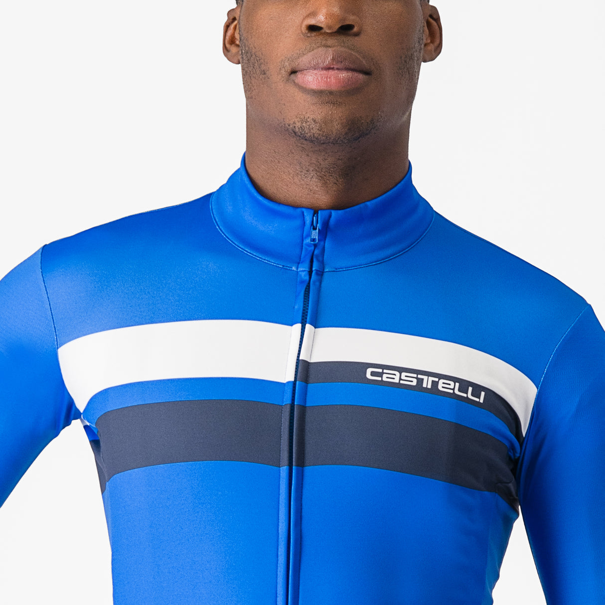 Maglia maniche lunghe Castelli Lineare - Blu - P