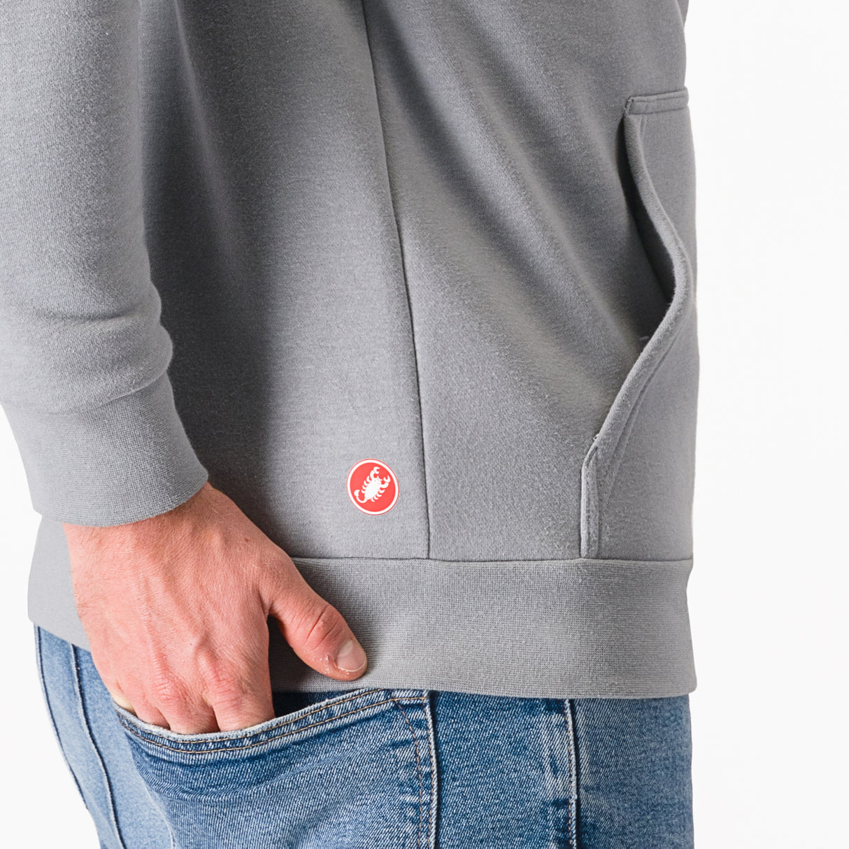 Felpa con cappuccio Castelli Classico - Grigio - I