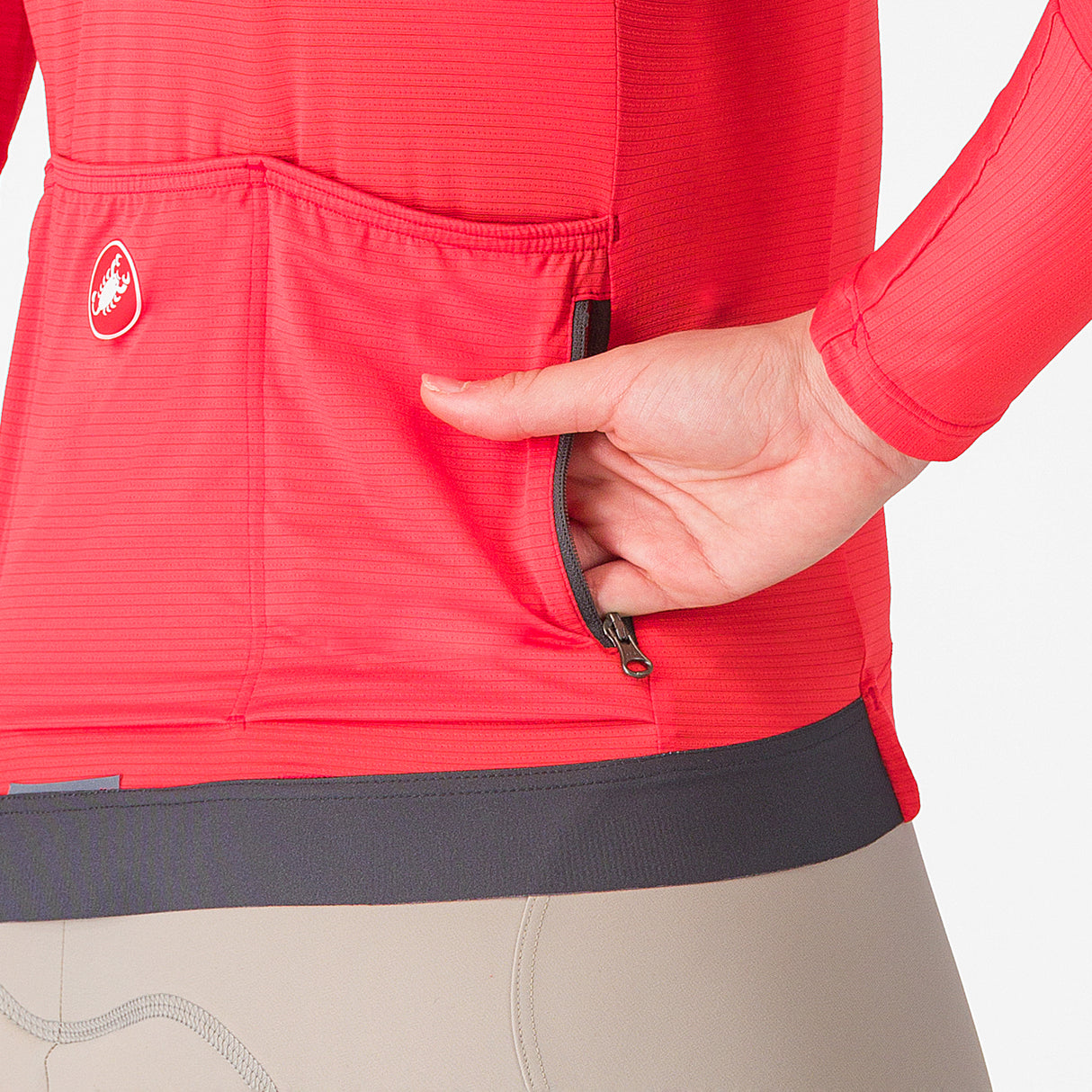 Maglia donna maniche lunghe Castelli Espresso - Rosa - C