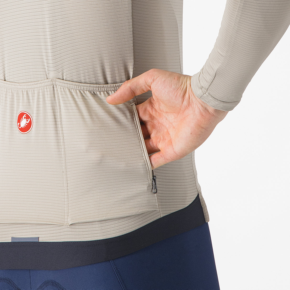 Maglia maniche lunghe Castelli Espresso - Beige - A