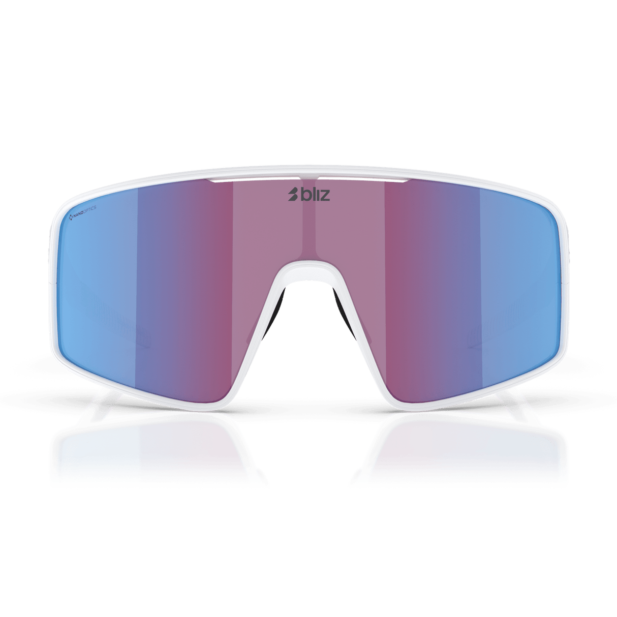 Occhiali Bliz P001 - Matt White Rose-Violet Mirror Blue - D