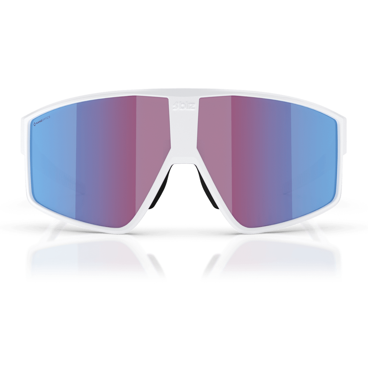Occhiali Bliz P002 - Matt White Rose-Violet Mirror Blue - L