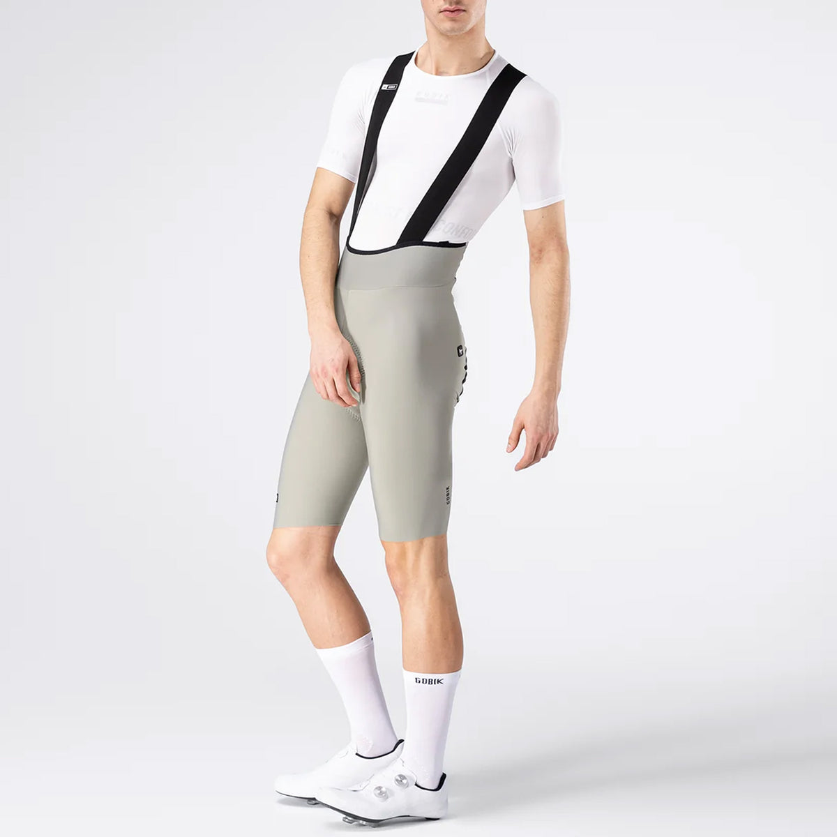 Gobik Artic Stride Leek thermal bib shorts - Grey