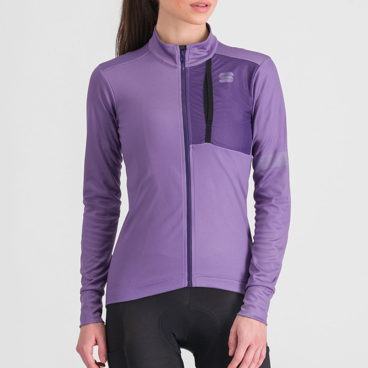 Maglia donna maniche lunghe Sportful Supergiara - Viola - M