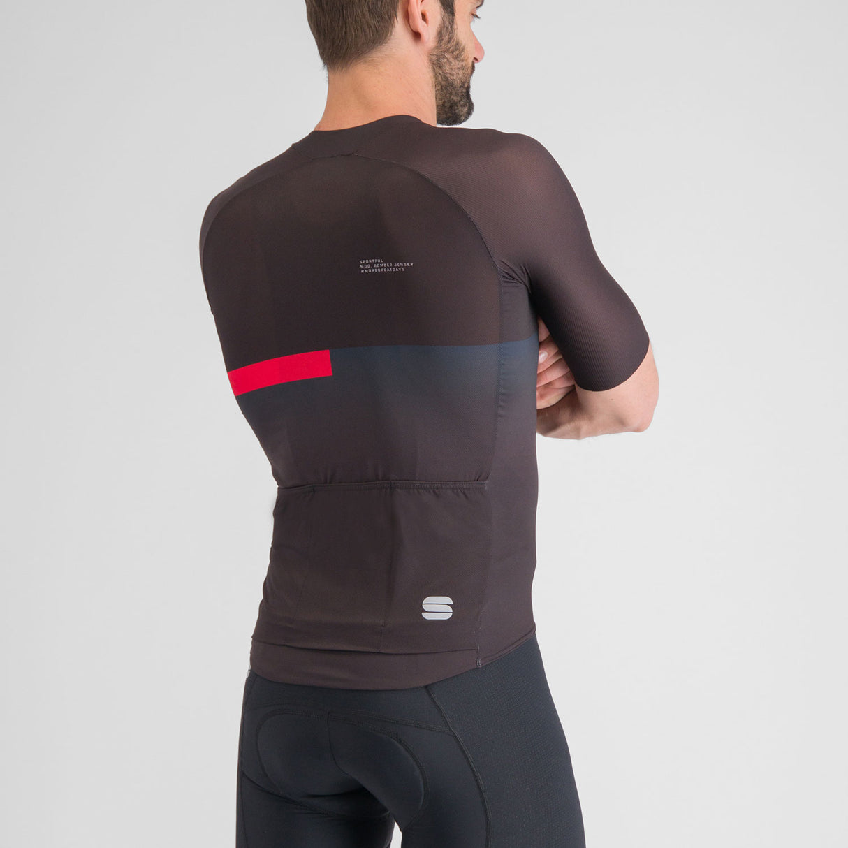 Maglia Sportful Bomber - Nero rosso - M