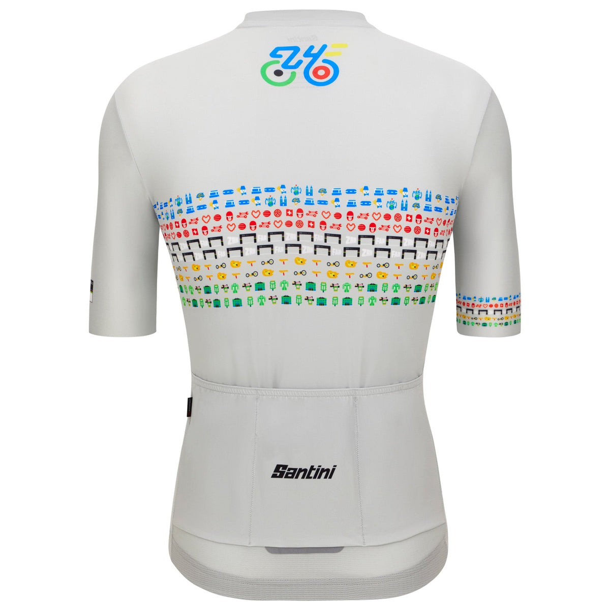Santini UCI World Champion Masters jersey Zurich 2024 Grey