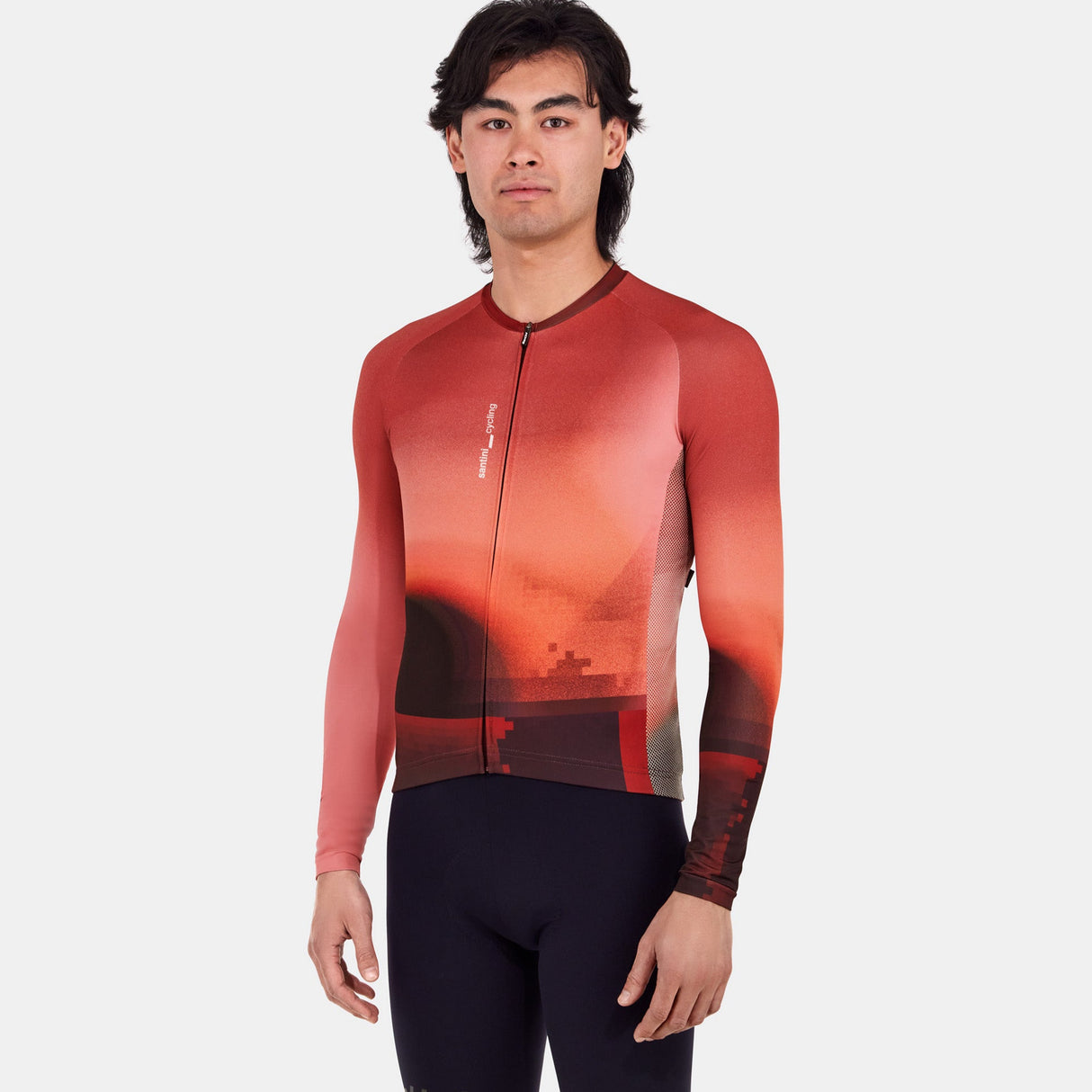 Maglia maniche lunghe Santini Luce - Bordeaux - M