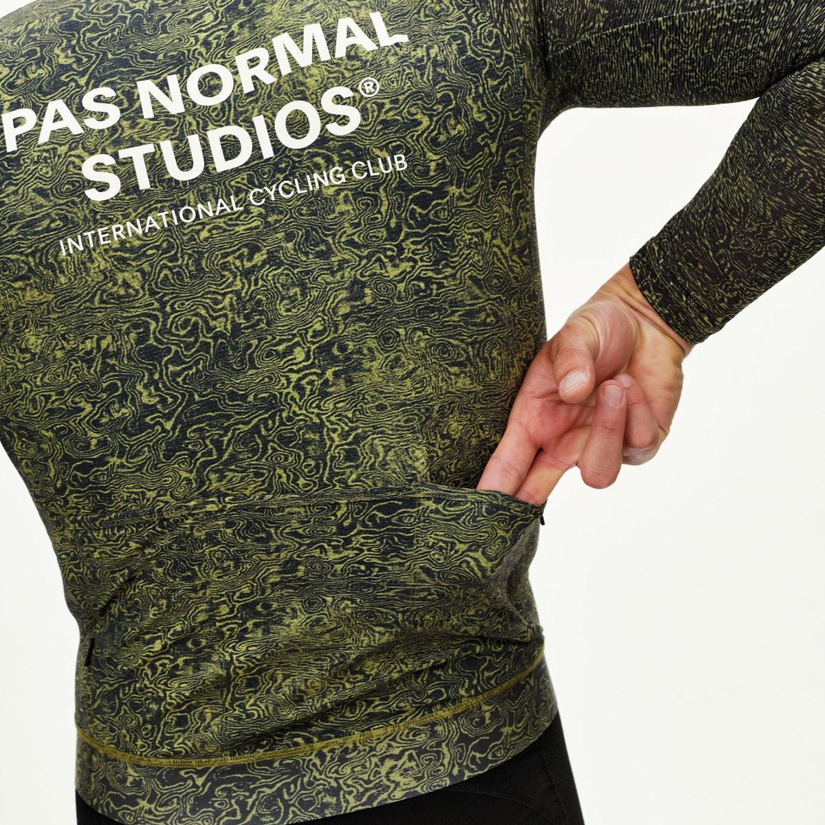 Maillot manga larga Pas Normal Studios Essential Light AOP Grain - Verde