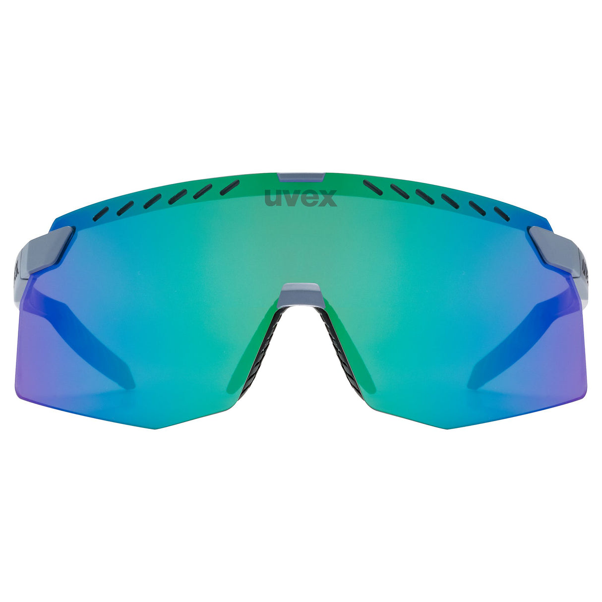 Uvex Pace Stage Glasses - Grey Matte Mirror Green