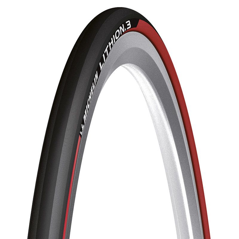 Copertoncino Michelin 700X25 Lithion 3 Tube Type Nero/- Rosso - M