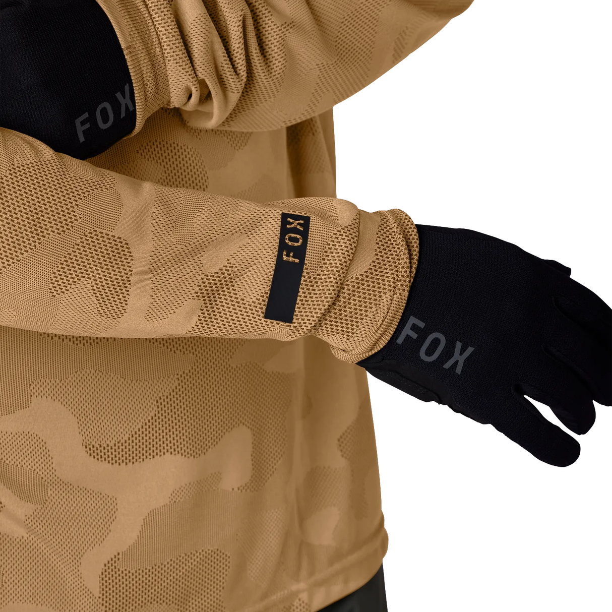 MTB-Langarmtrikot Fox Ranger TruDri - Hellbraun