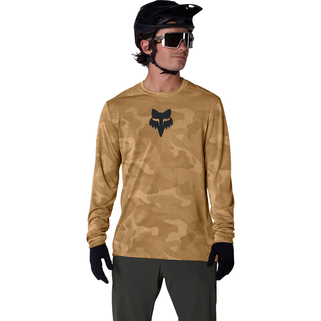 MTB-Langarmtrikot Fox Ranger TruDri - Hellbraun