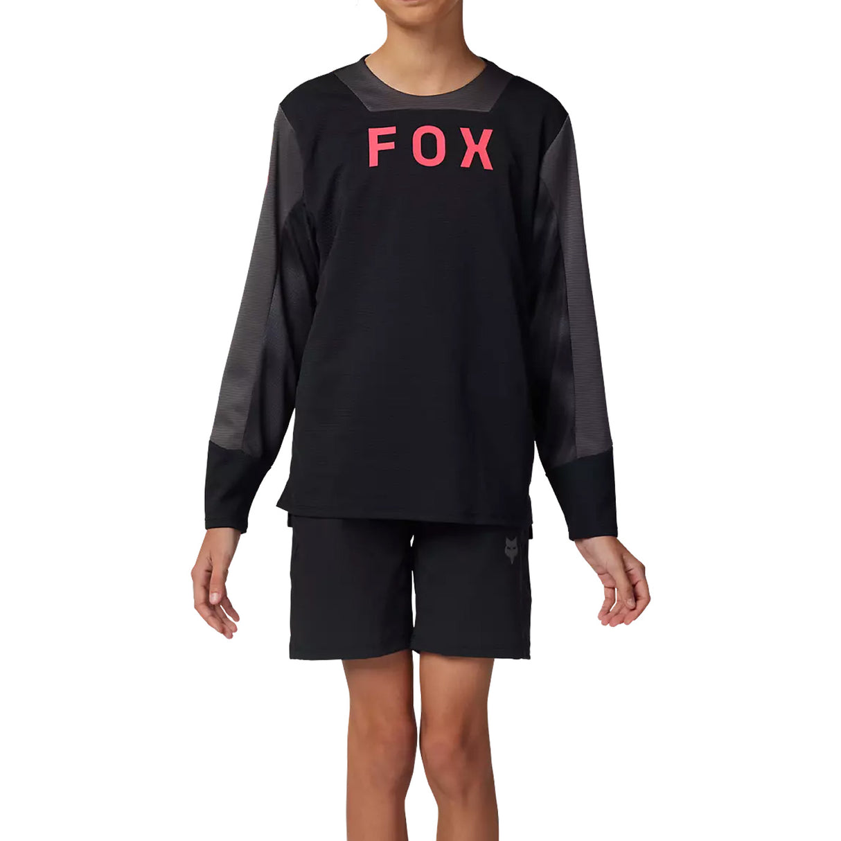 Maglia manica lunga bambino Fox Defend Taunt - Nero - D