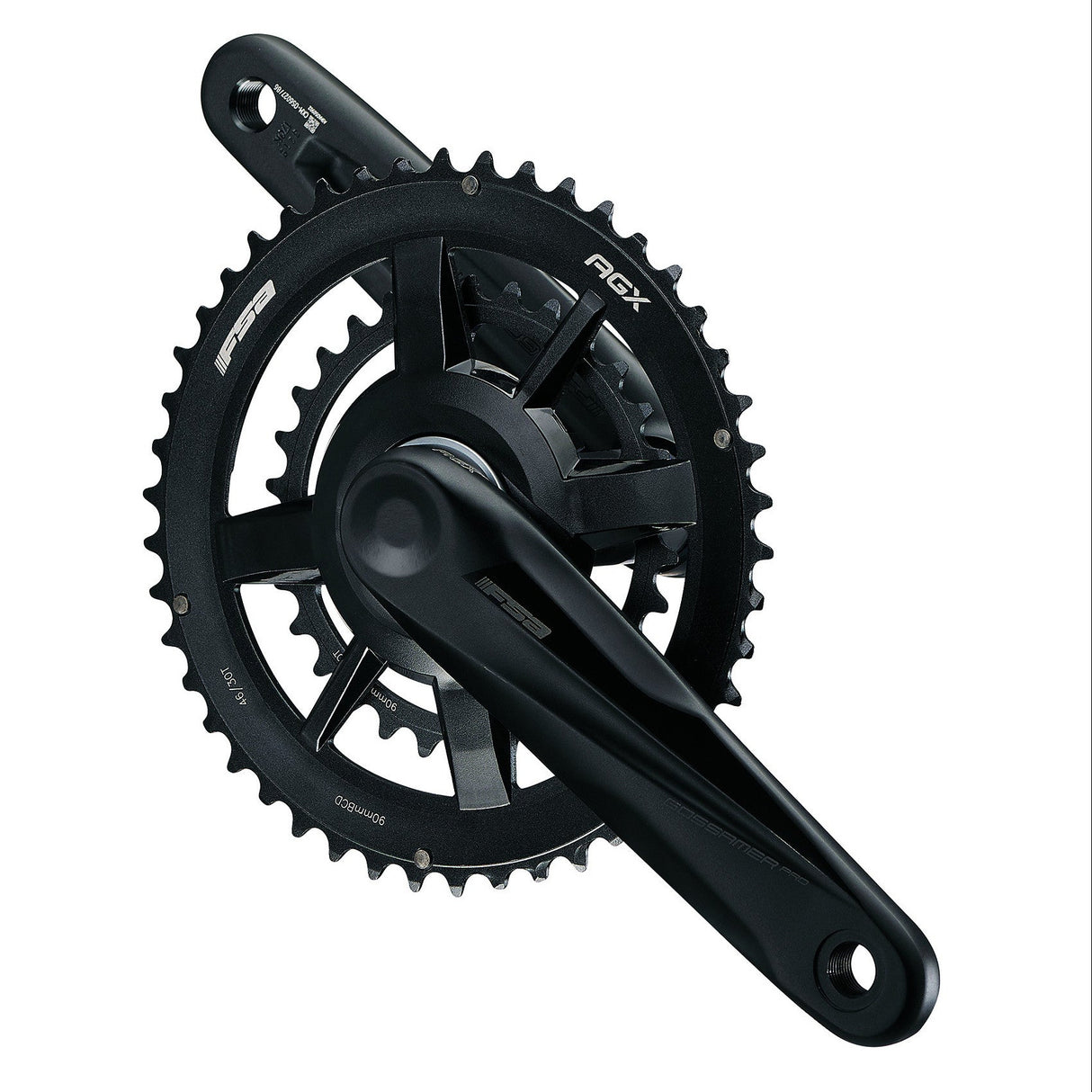 Fsa Gossamer Pro AGX+ 2X M/Exo Crankset - 46/30