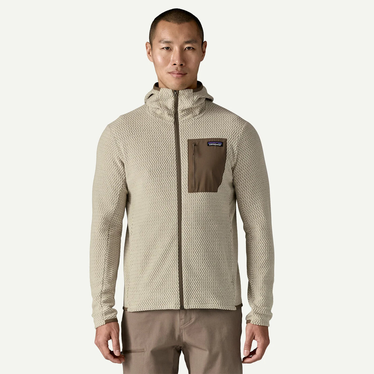 Felpa Patagonia R1 Air Full-Zip - Beige
