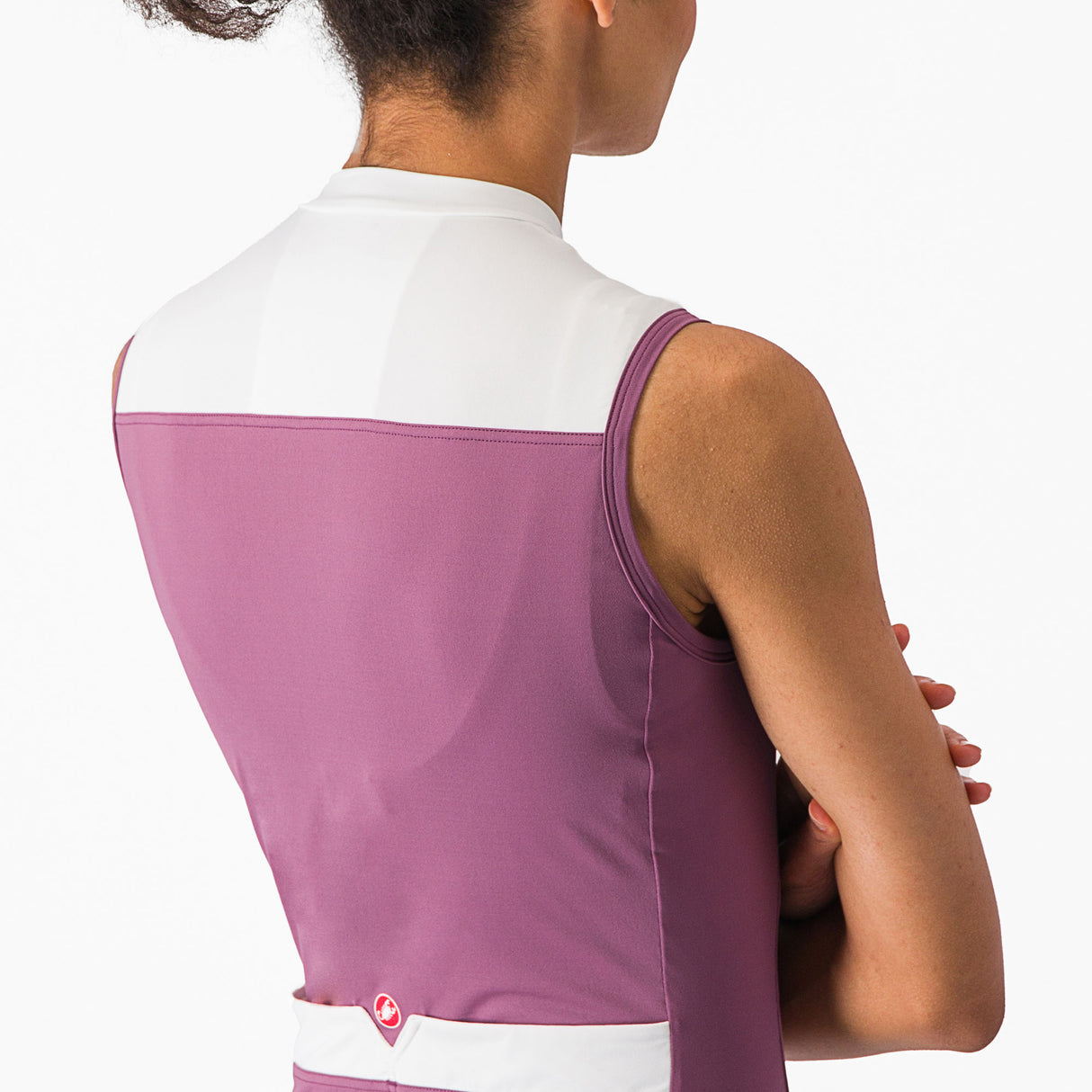 Maglia donna senza maniche Castelli Solaris - Bianco viola - P