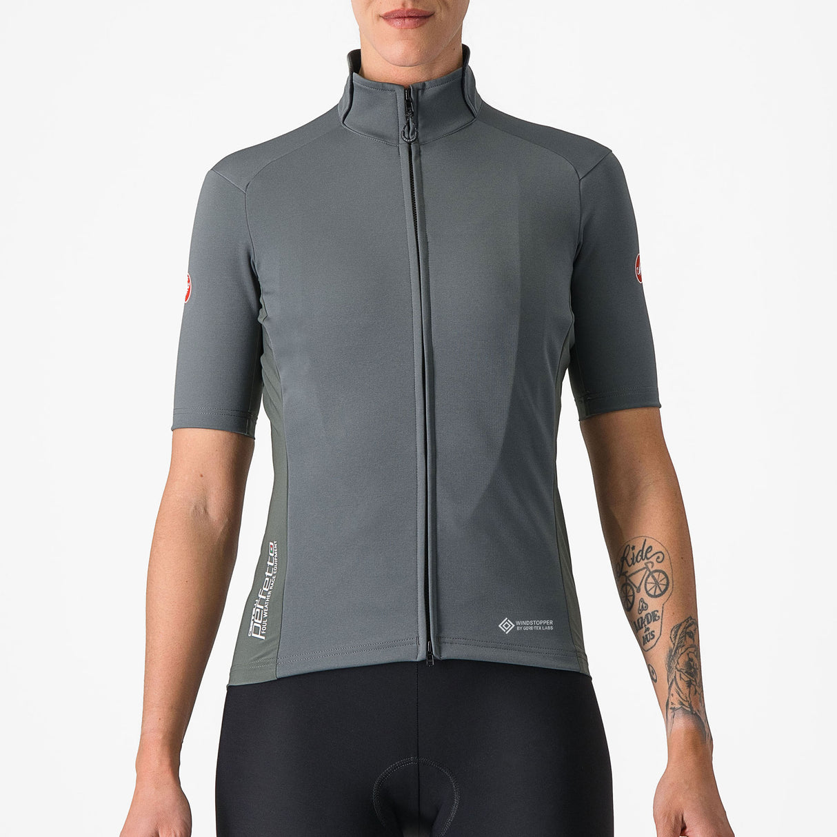 Maglia donna Castelli Perfetto RoS 2W Wind - Grigio - F