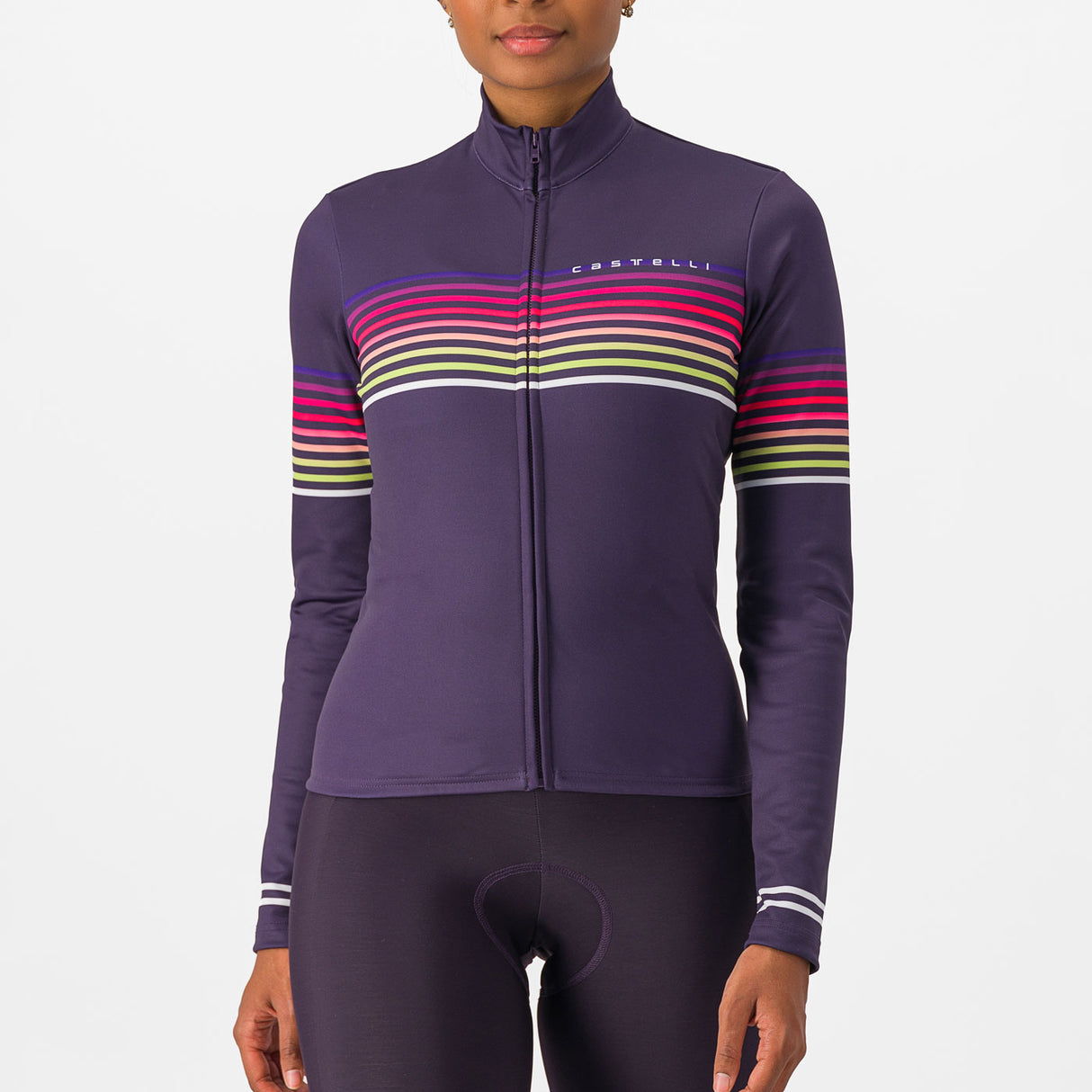Maglia maniche lunghe donna Castelli Ottanta - Viola - I