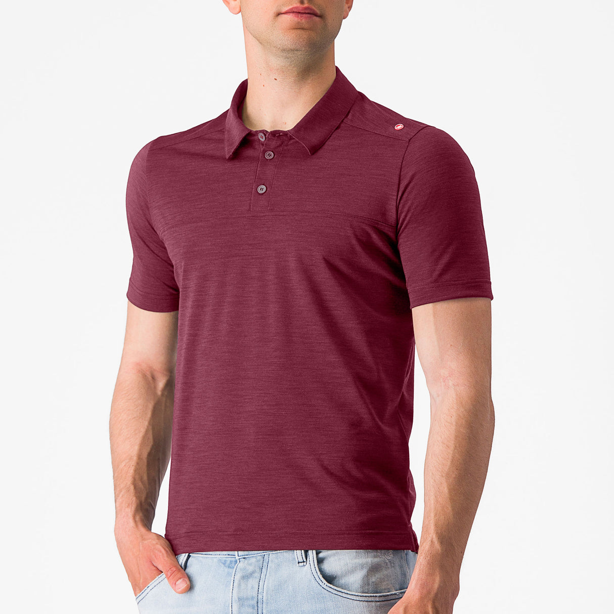 Polo Castelli Merino - Bordeaux - P