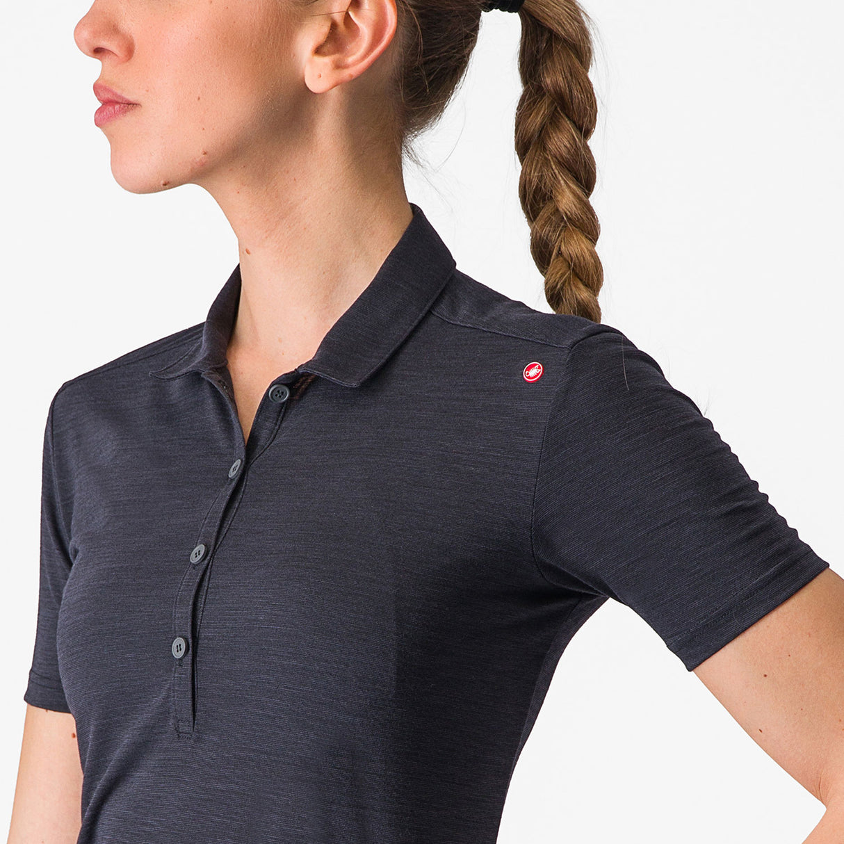 Polo donna Castelli Merino - Nero - L
