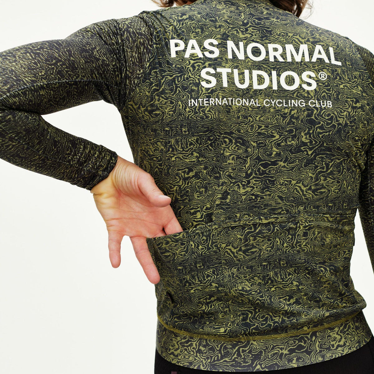 Jersey women’s long-sleeve Pas Normal Studios Essential Light AOP Grain - Green
