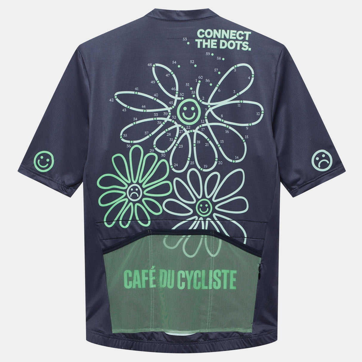 Maglia Cafe du Cycliste Fleurette - Blu - B