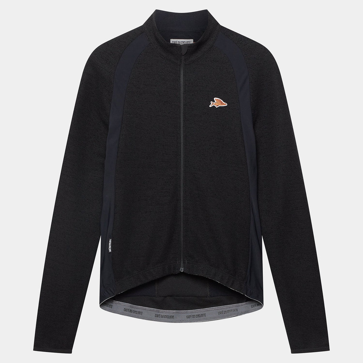 Maglia maniche lunghe Cafe du Cycliste Marguerite - Nero