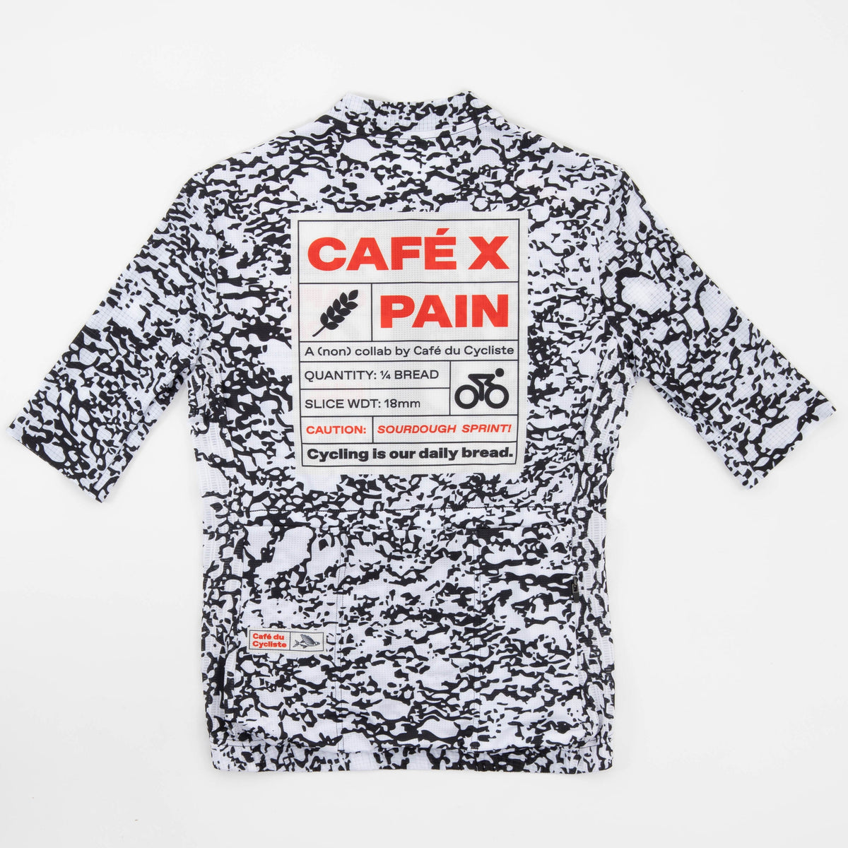 Maglia Cafe du Cycliste Ultralight Angeline Pain - Nero bianco