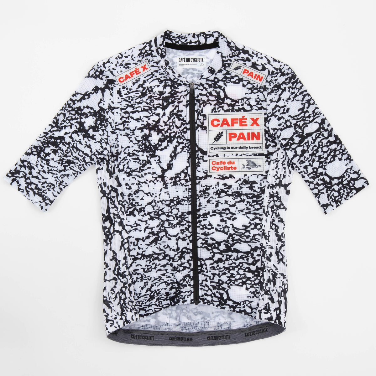 Maglia Cafe du Cycliste Ultralight Angeline Pain - Nero bianco
