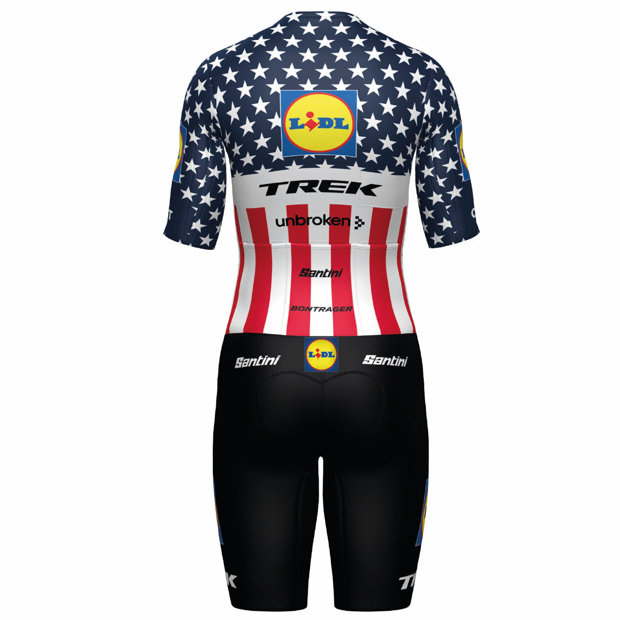 Body Santini Lidl Trek 2025 Aero Roadsuit - Campione USA Santini