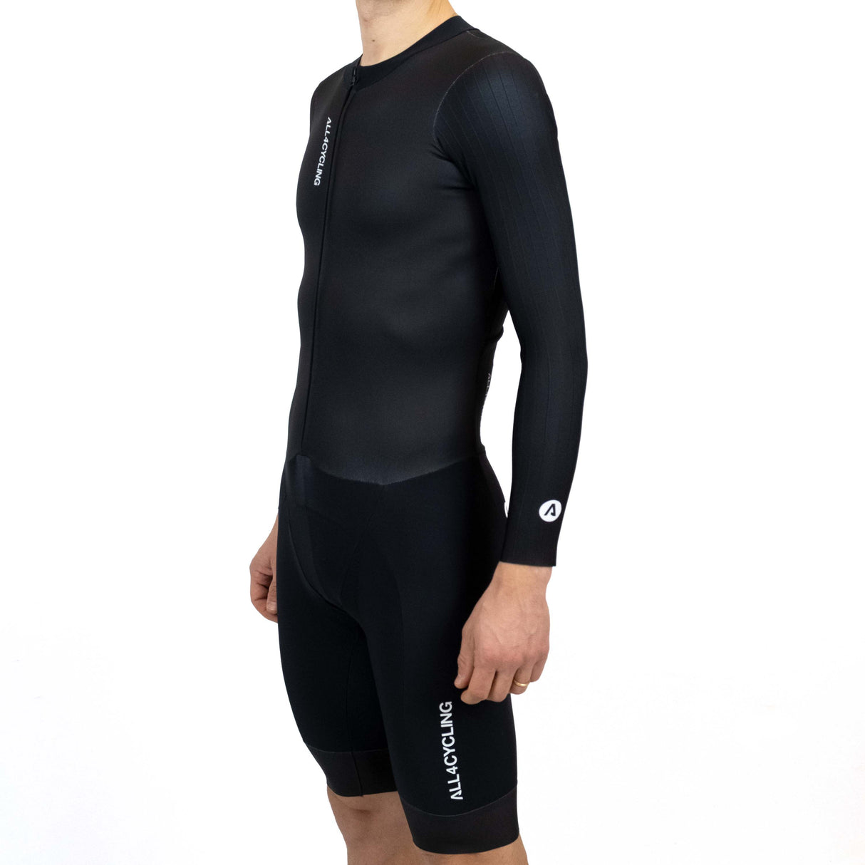 Body maniche lunghe All4cycling Team - Nero All4cycling