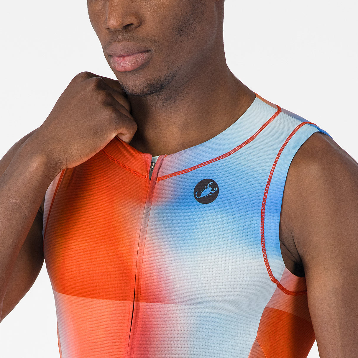 Castelli Free Sanremo 3 Suit sleeveless skinsuit - Orange