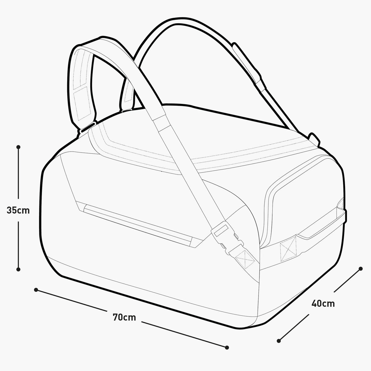 Bolsa Evoc Duffle 100 - Violeta