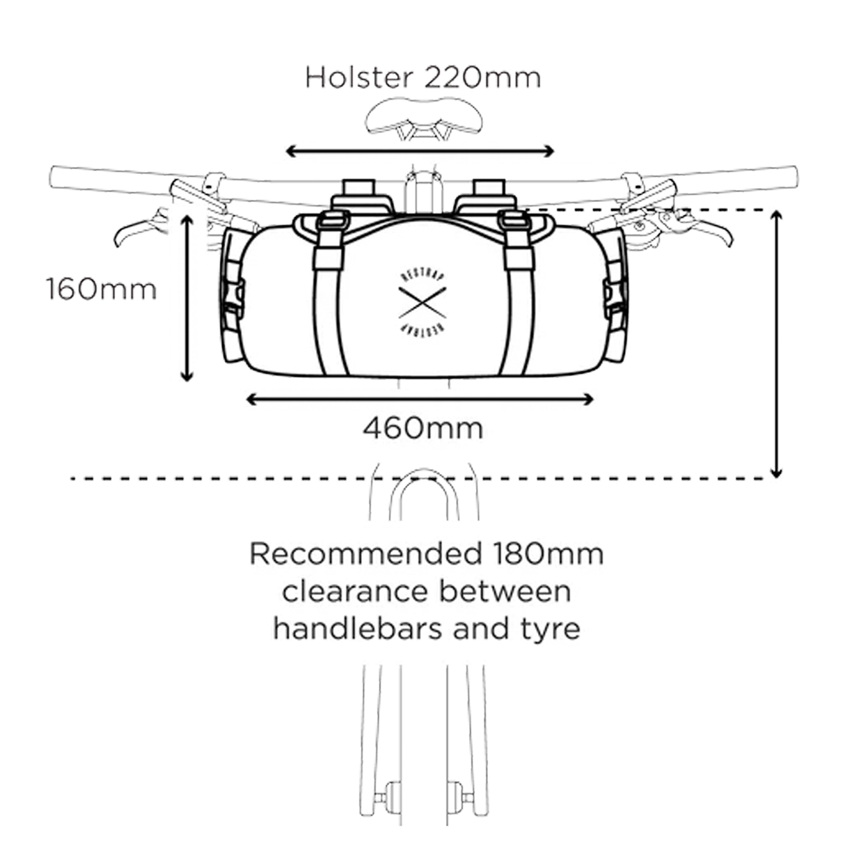 Borsa a manubrio Restrap Race 7L - Nero Restrap