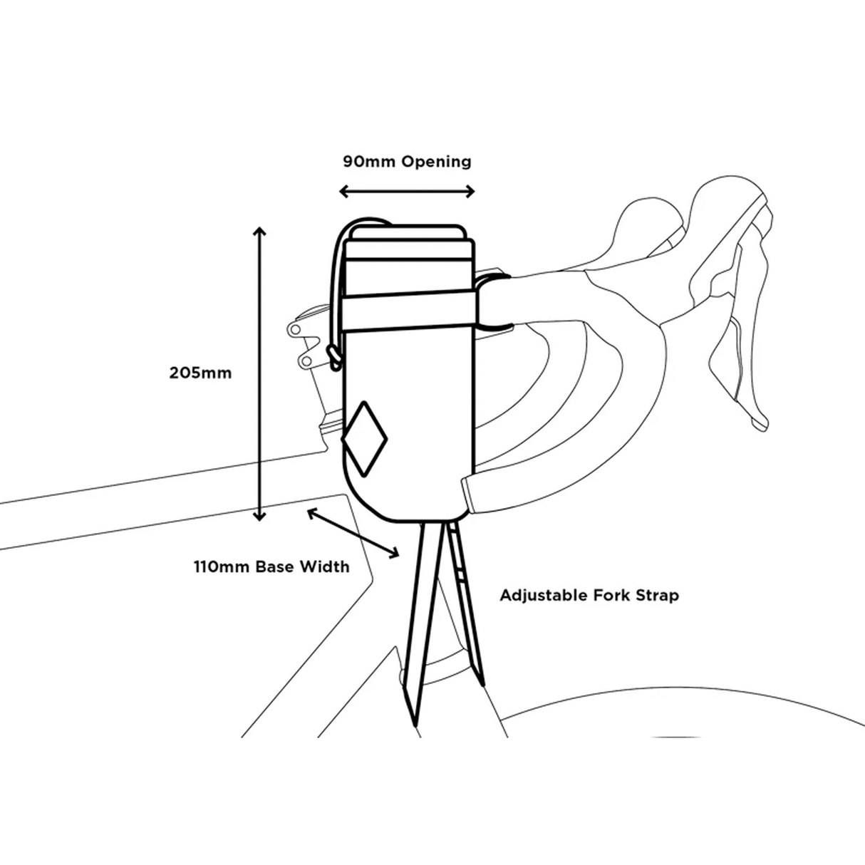 Restrap Stem Handlebar Bag 1.1L - Black Restrap