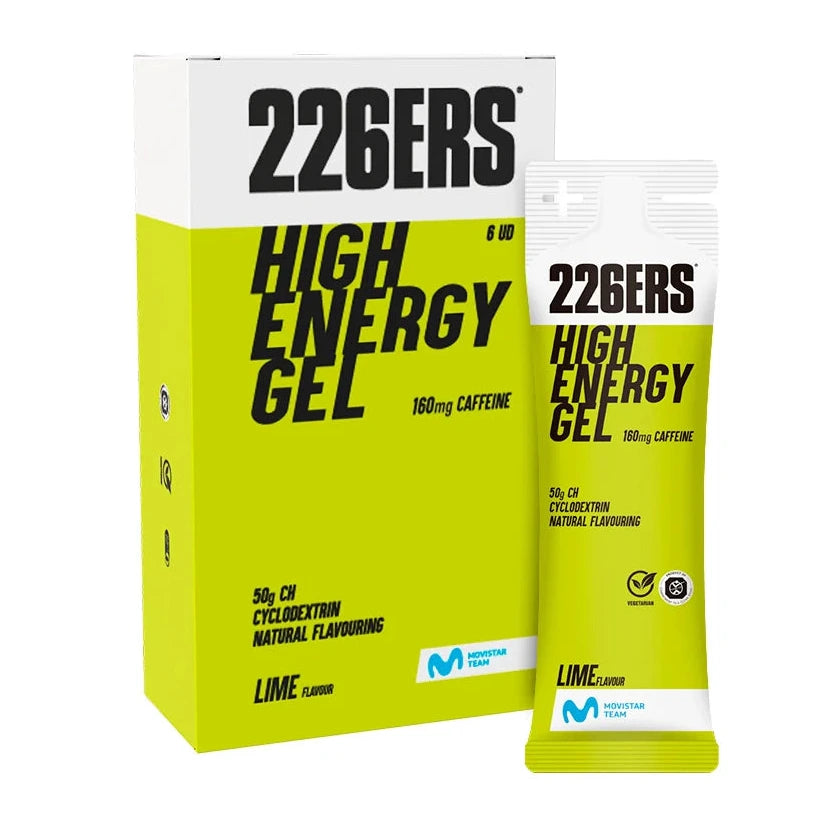 Box High Energy Gel 226ers 160 mg Caffeine 6 x 76g - Lime 226ERS