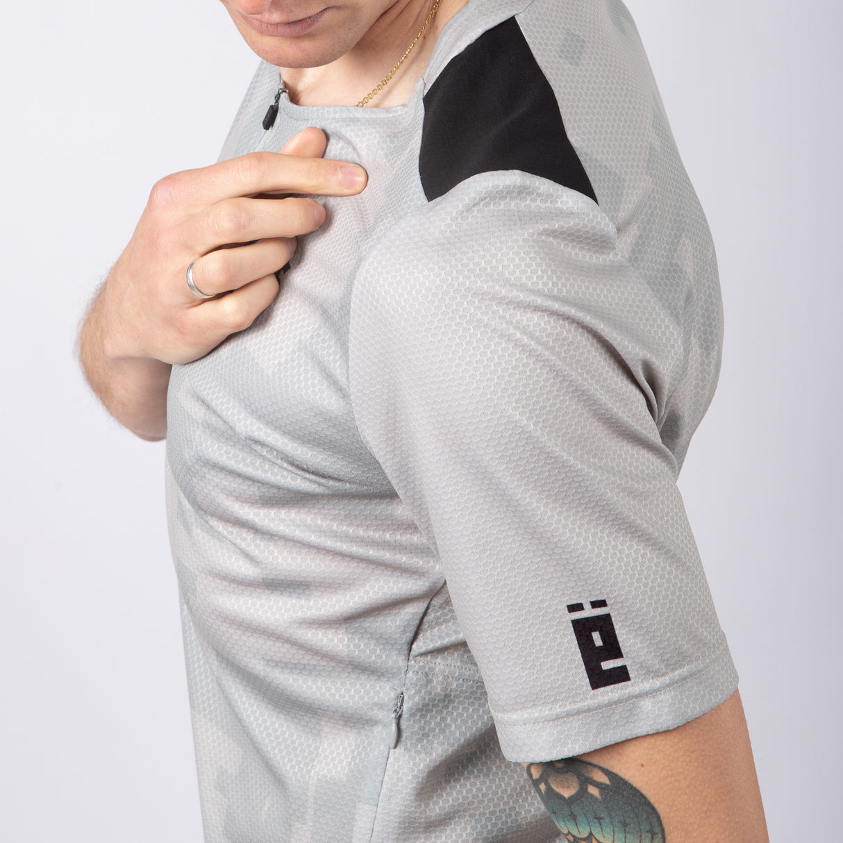 Maglia Jëuf Pro Gravel con zip - Grigio - O