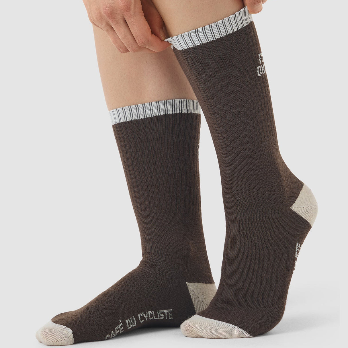 Calze invernali Cafe du Cycliste Motto - Marrone Café du Cycliste