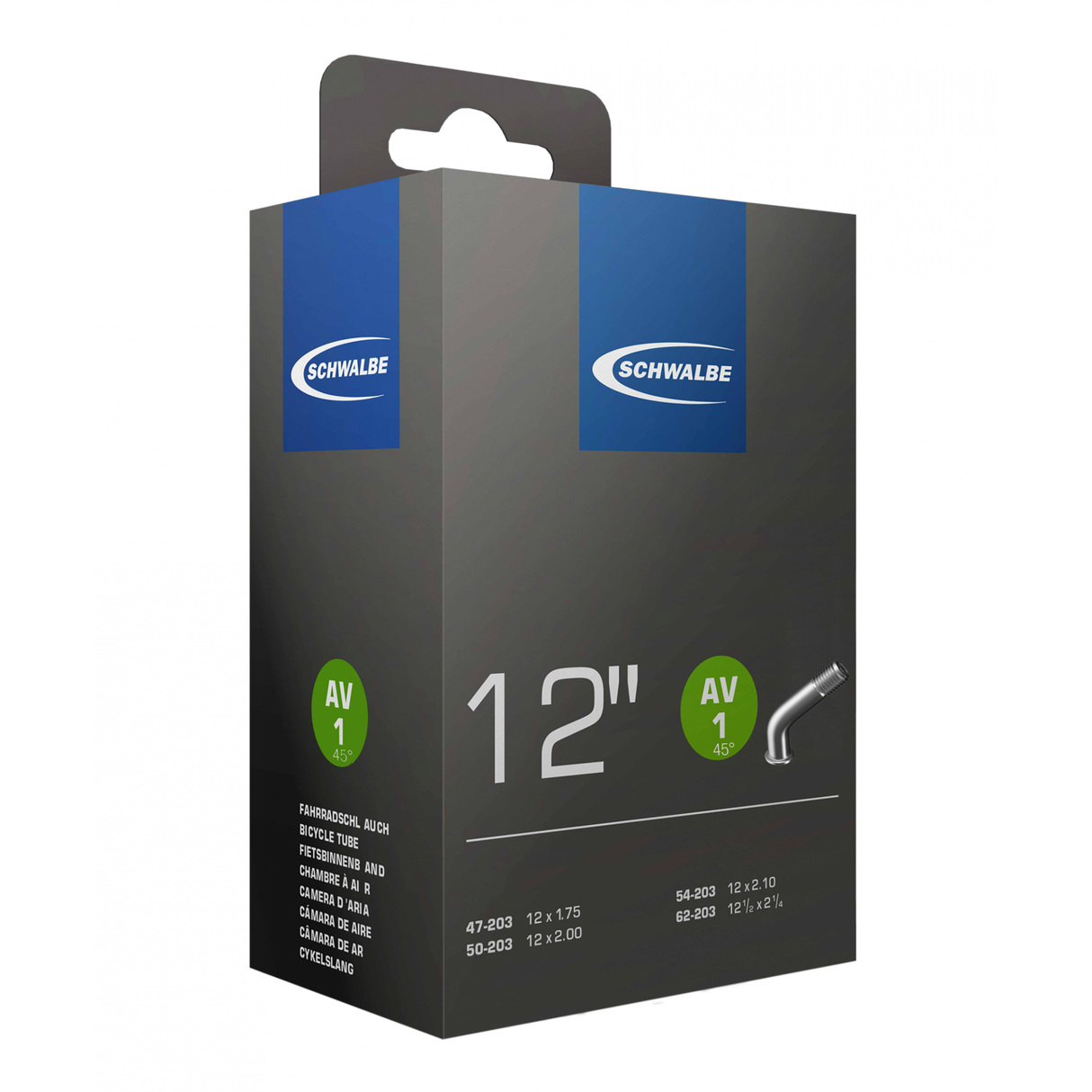 Camera d'aria Schwalbe AV1 12x1.75/2.10 - Valvola 45° Schwalbe