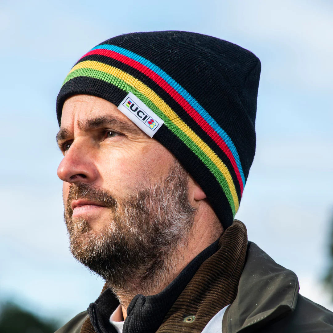 Gorro Santini UCI Rainbow - Negro