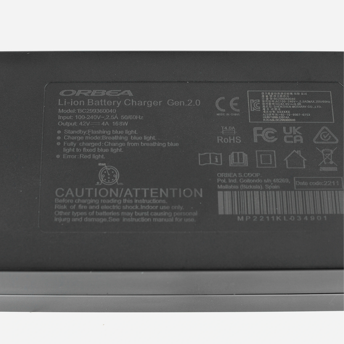 Cargador Smart ORBEA RS 4A-2A 42V GEN 2